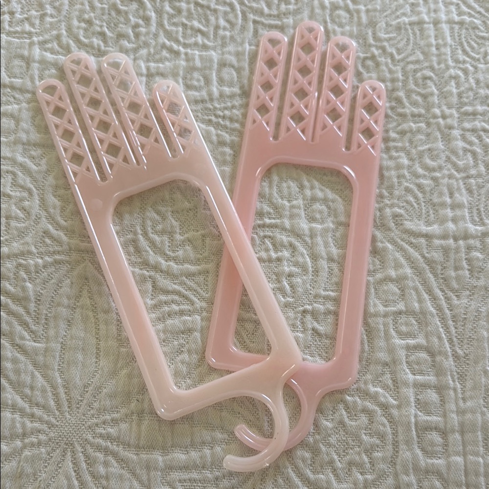 Antique Pink Plastic glove Set